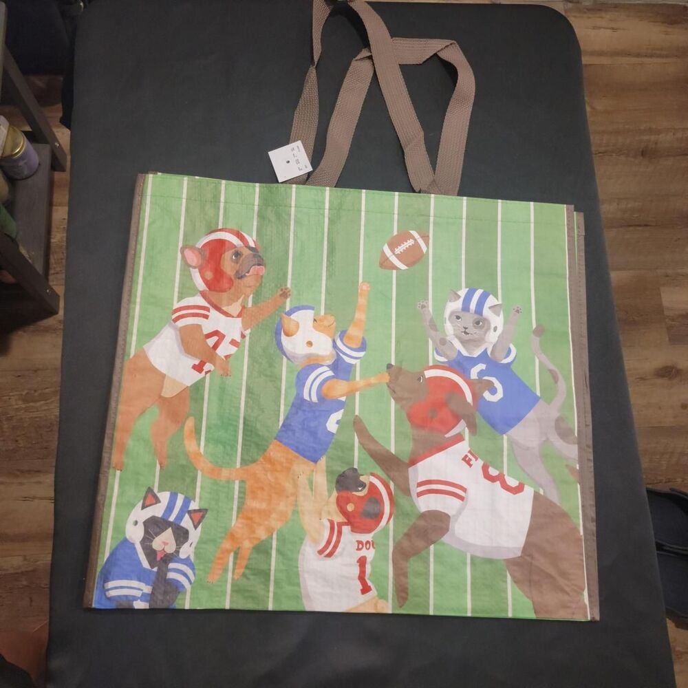 Pets football reusable bag fall